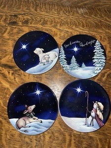 MWW MARKET CHRISTMAS PLATES~SET OF 4~STAR OF WONDER, STAR OF NIGHT - Picture 1 of 9