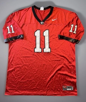 VTG Nike Team Georgia Bulldogs #11 Jersey Y2K Dawgs Sz XL NCAA University - Image 1 of 4
