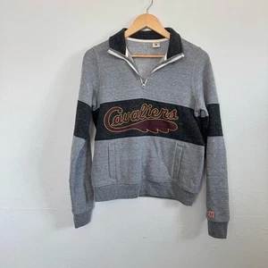 Homage Cleveland Cavaliers 1/4 Zip Sweatshirt Small Gray Retro NBA Fleece Cozy - Picture 1 of 7