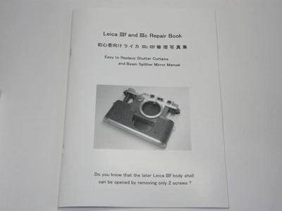 Leica IIIf & IIIc (3 3a 3b) Repair Book Replace Shutter Curtains & Mirror Manual - Image 1 of 4