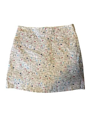 Dama Hagen Tenis Golf Pickleball Skort Elastizado Divertido Estampado Playa Talla 4 Pequeño Foto 1 de 4