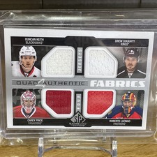 2014-15 SPGU Authentic Fabrics Quads #AF4CAN Keith/Doughty/Price/Luongo Legends