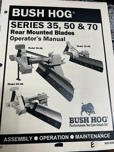 BUSH HOG 35/50/70 SERIES BACK BLADE MANUAL 50018986 - Picture 1 of 2