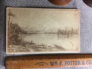 Vintage Cabinet Photo Of Mount Tacoma Washington Dated 1892 - Picture 1 of 8
