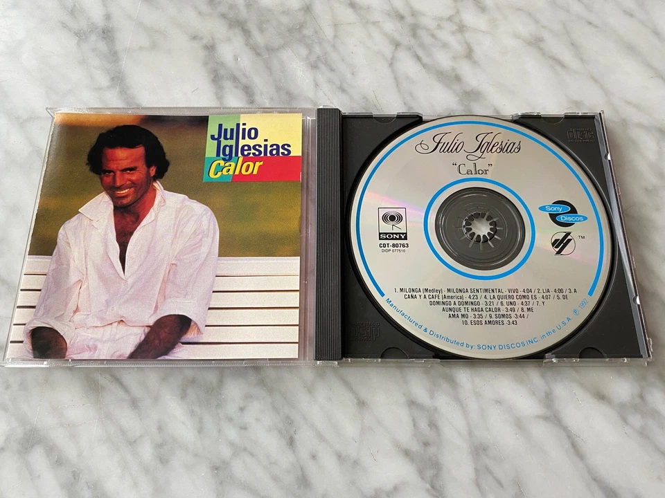 Julio Iglesias Calor CD 1ST USA PRESS SONY Discos CDT-80763 Esos Amores RARO OOP Foto 1 de 4