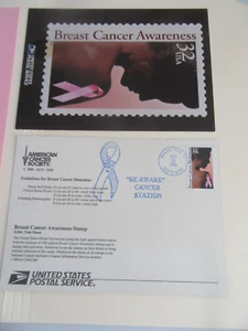 Brustkrebs Bewusstsein 1996 USPS "Be Aware" Postkarte mit 32c Briefmarke Sc#3081 - Bild 1 von 1