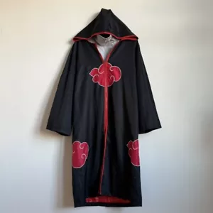Naruto Sasuke Uchiha Shirt & Akatsuki Cloak Cosplay Lot - Picture 1 of 15