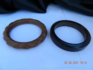 Juego de 2 pulseras de madera vintage - Imagen 1 de 3
