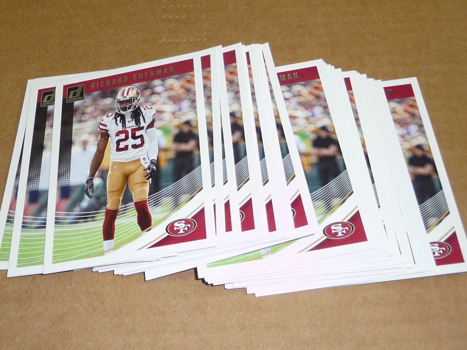 2018 Panini Donruss RICHARD SHERMAN BASE LOT OF 23 CARDS 49ERS #258 - Image 1 of 1