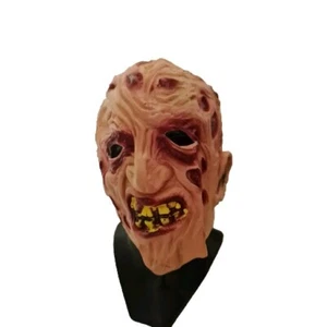 Máscara de látex Freddie Kreuger Pesadilla en Elm Street Película de terror Vestido elegante Nuevo - Imagen 1 de 4
