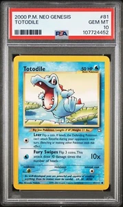 PSA 10 - TOTODILE - 81/111 - NEO GENESIS 2000 WOTC POKEMON - 3O - Picture 1 of 3
