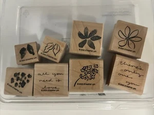 Stampin' Up! Bemalte Sträuße 8 Stempel Scrapbooking Blume Motivation Worte - Bild 1 von 2