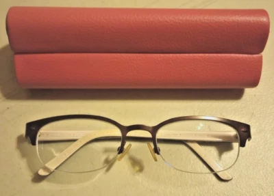 Marco de gafas Juicy Couture JU108 0JJK satinado 49[]19 130 semi-borde con estuche JC Foto 1 de 4