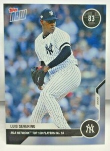 Luis Severino 2020 Topps Now MLB Network's Top 100 #MN83 - YANKEES 83 - SP /491