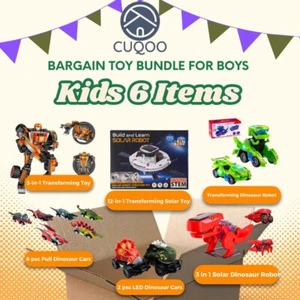 Kids Toy Bundle for Boys 6 Items for £20 (RRP £50+) Dinosaur Solar Construction - Picture 1 of 7