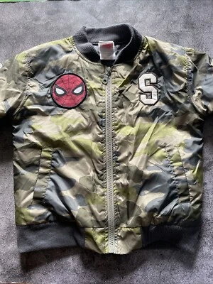 RARA Chaqueta Bombardero Bordada Marvel Niños Spider-Man 4T USADA Foto 1 de 4