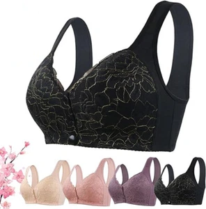 Ellymuse Senior Bra, Comfortable & Convenient Front Button Bra No Underwire - Picture 1 of 10