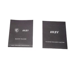 MSI F3 Hotkey Wiederherstellungsfunktion und Kurzanleitung Broschüren Handbuch Bedienungsanleitung - Bild 1 von 1