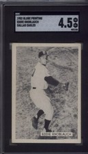 1952 Globe Dallas Eagles 2 1/2 X 3 1/2 Eddie Knoblauch SGC 4.5  RARE