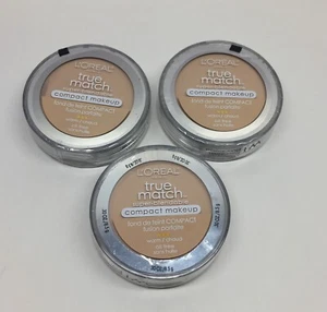 L'Oreal Paris True Match Compact Foundation W1 Porcelain .30oz 3 PACK NEW - Picture 1 of 3