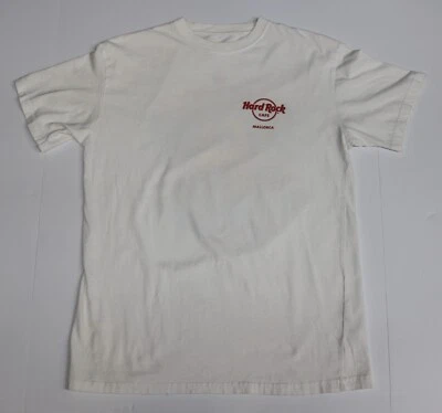 Hard Rock Cafe Mallorca Herren T-Shirt weiß - Strand/Segeln/Musik/Gitarre - Größe L - Bild 1 von 3