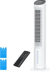Evaporative Air Swamp Cooler, 40” Standing Fans That Blow Cold Air, 80° Oscillat - Picture 1 of 12