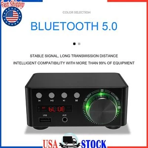 HiFi Mini Bluetooth 5.0 Digital Power Sound Amplifier Stereo Audio Receiver USB - Picture 1 of 14