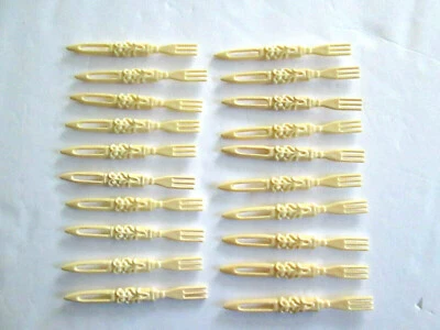 Horquillas de colección color marfil para entremeses 3 1/2" plástico Phoenixware Israel 1981 Foto 1 de 4