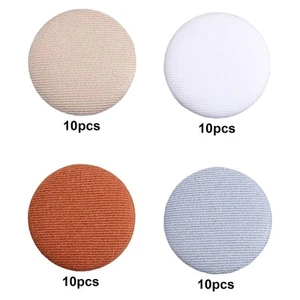 10Pcs Cloth Covered Buttons Shank Buttons for Shirts Garment - Picture 1 of 26
