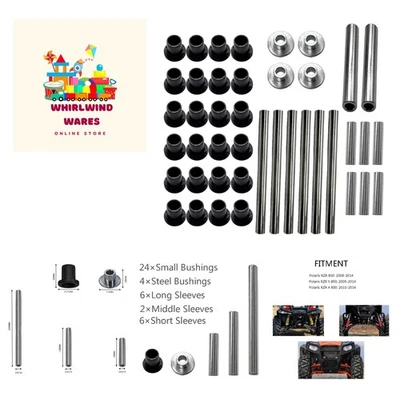 A Arm Bushing Kit Heavy Duty HDPE Replacement for Polaris RZR 800 / RZR S / 4... - Image 1 of 4