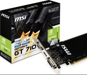 MSI nVidia Geforce GT 710 2GB LP Low Profile VGA CARD GDDR3 2560x1600 1xHDMI 1xD - Picture 1 of 1