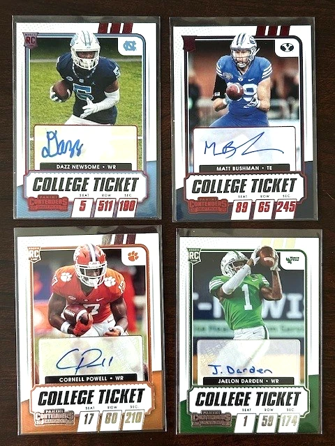 2021 Contenders Draft Picks Football College Ticket Auto Rookies - You Pick - Image 1 of 1