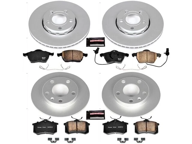 Kit de pastillas de freno y rotor delanteras y traseras 35ZZ33Q para Audi A4 2002-2004, 2006 Foto 1 de 1