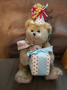 "Oso de peluche Bearington Beary feliz cumpleaños peluche articulado 13"" animal de peluche" - Imagen 1 de 3