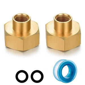 1/4 inch NPT female to 3/4 inch GHT female garden hose thread adapter for fue... - Picture 1 of 6