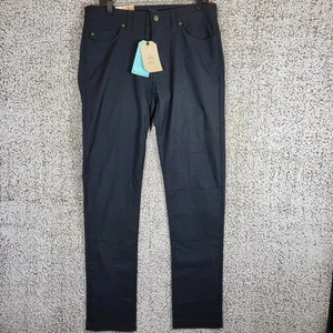 Prana Brion Slim Pant II Herren 33x34 schwarz spitz zulaufendes Bein Everyday Essential Neu mit Etikett - Bild 1 von 10
