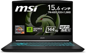 MSI gaming notebook PC Bravo15 Ryzen7 RTX4050/15.6in FHD/144Hz/16GB/1TB/Bravo-15 - Picture 1 of 9