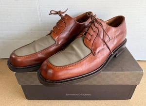 Mens Sz 12 Johnston & Murphy Leather Shoes Loafers w Laces Dress Shoe - Picture 1 of 8