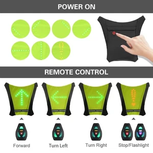 USB Rechargeable Reflective Backpack Attachment Clip With Remote Control ITOH - Picture 1 of 20