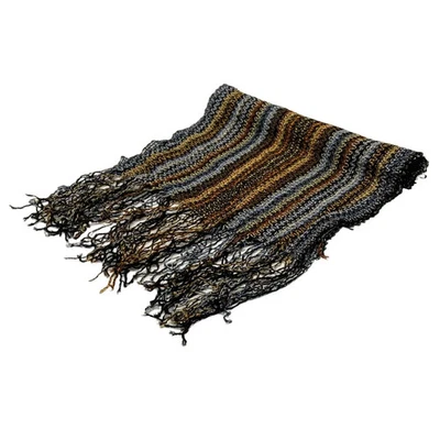 Auténtico MISSONI - Bufanda de lana de nailon multi viscosa marrón claro Foto 1 de 4