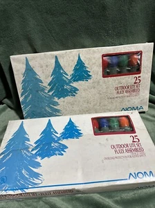 2 Vintage  sets 25 ct noma Outdoor christmas Lite Sets . Multicolor. C-9 1/4  - Picture 1 of 19