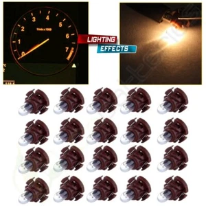 20x T4.2/T4 Neo Wedge 10mm Coffee Base Warm White Bulb A/C Climate Control Light - Picture 1 of 4