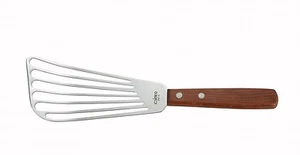 Fish Turner Spatula with Slotted Angled 6.5" Blade, Wood or Plastic - Picture 1 of 12