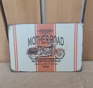 Harley Davidson Mother Road Motorcycle Repair Metal Sign 8" x 12" Vintage Look - Picture 1 of 1