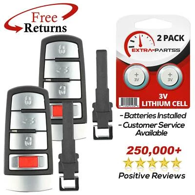 2 For 2007 2008 2009 2010 2010 Volkswagen Passat Smart Prox Car Remote Key Fob Foto 1 de 4