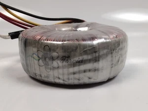 Toroid transformer # 607.082 1130 Prim 117v 60hz Bk +(Wh-wh) Sec 2x8 .5v/3.94A - Picture 1 of 7