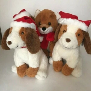 Plush Puppy Dog with Santa Hat - Picture 1 of 12