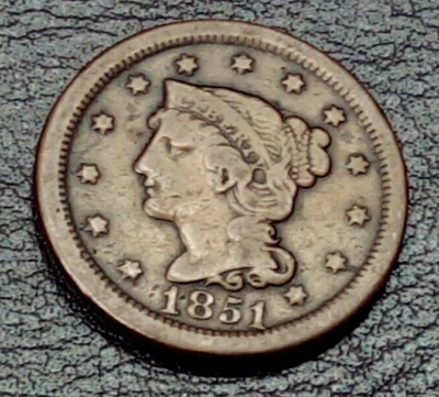1851 One Cent Large Penny  - Image 1 of 4