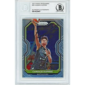 Candice Dupree Signed 2021 WNBA Prizm #36 Beckett BAS Slabbed Seattle Storm Auto - Picture 1 of 5