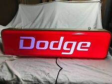 Large Lighted Dodge dealer sign Charger Challenger Super Bee Dart Mopar Sign